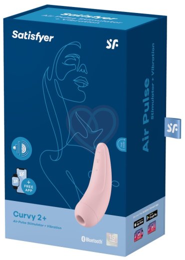 Вакуумный стимулятор с приложением Satisfyer Curvy 2+ розовый фото 5