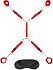 Набор для фиксации на кровати Lux Fetish Bed Spreader красный фото 1