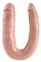 Двухсторонний фаллоимитатор King Cock U-Shaped Double большой телесный фото 1