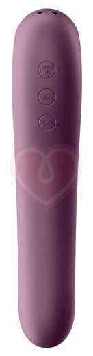 Двухсторонний вакуумный вибростимулятор Satisfyer Dual Kiss винный фото 3
