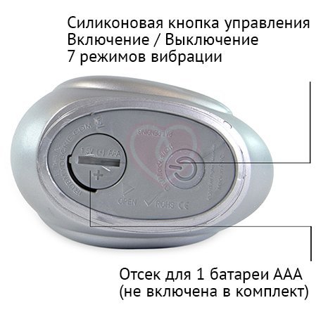 Вибромассажёр уточка I Rub My Duckie 2.0 Silver Travel Size серебряная фото 3