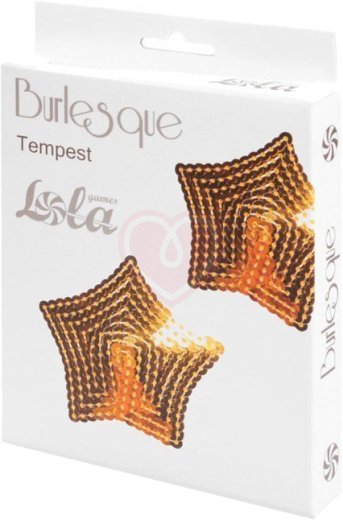 Пэстисы Burlesque Tempest звездочки из пайеток золотые фото 2