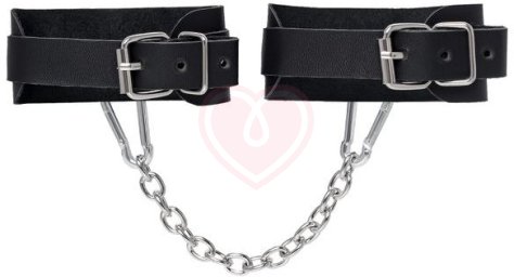 Мини-оковы на ноги со скругленными углами Pecado BDSM черные фото 3