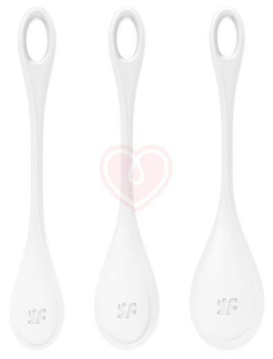 Набор из 3 вагинальных шариков Satisfyer Yoni Power 1 белый фото 1