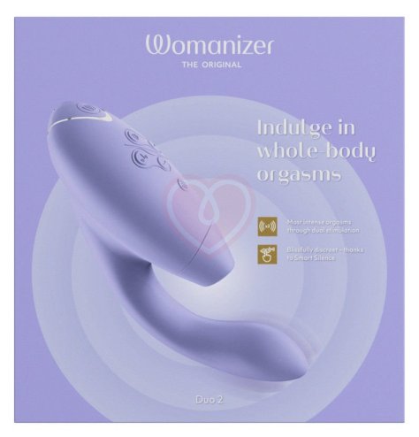 Вибратор с бесконтактной стимуляцией клитора Womanizer DUO 2 сиреневый фото 5