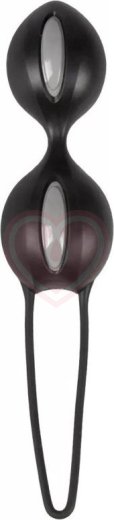 Вагинальные шарики Fun Factory Smartballs Duo черные фото 1