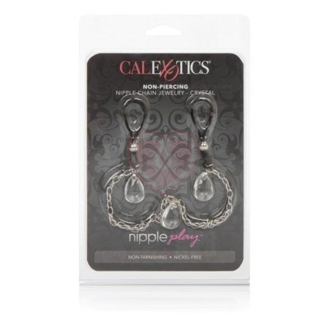 Зажимы на соски с цепочкой и кристаллами Nipple Play Non-Piercing Chain Jewelry Crystal фото 2
