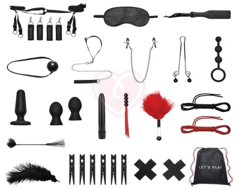 Большой набор из 20 предметов для БДСМ игры Bondage In-A-Box фото 1