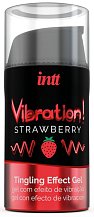 Стимулирующий гель со вкусом клубники Intt Vibration! Strawberry 15 мл