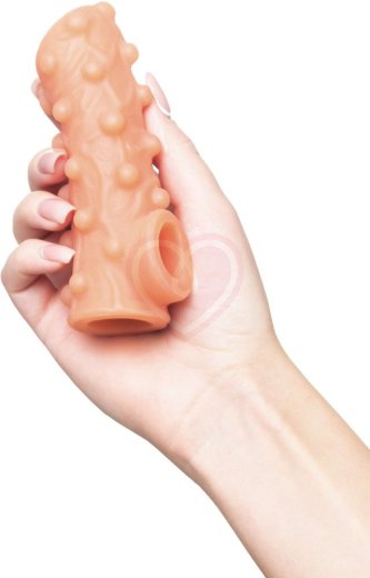 Насадка с открытой головкой и бугорками Kokos Nude Sleeve NS003-M фото 2