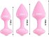 Набор из 3 анальных пробок Bibi Butt Plug Set розовый фото 2