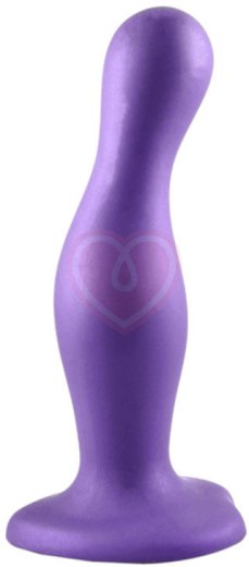 Изогнутый фаллоимитатор Strap-On-Me Dildo Plug Curvy размер S 12,5 см фиолетовый фото 1
