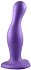Изогнутый фаллоимитатор Strap-On-Me Dildo Plug Curvy размер S 12,5 см фиолетовый фото 1