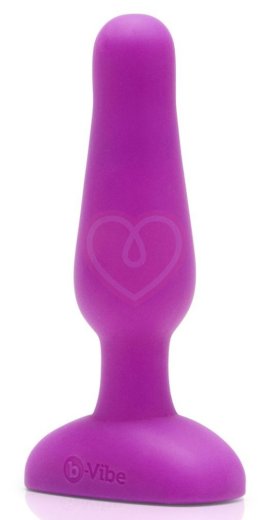Маленькая анальная вибропробка B-Vibe Novice Plug розовая фото 1