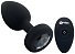 Вибропробка b-Vibe Vibrating Jewel Plug с кристаллом и пультом чёрная фото 1