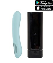 Набор для секса на расстоянии Kiiroo мастурбатор Onyx+ и бирюзовый вибратор Pearl 2+