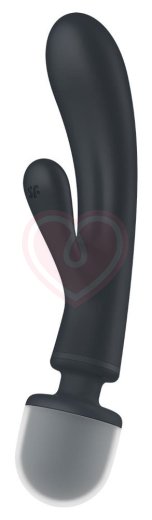 Двухсторонний вибратор-массажер Satisfyer Triple Lover серый фото 1