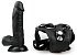 Страпон с реалистичной насадкой Ouch! Realistic Strap-On 15 см чёрный фото 2