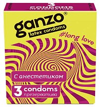 Презервативы для продления полового акта Ganzo Long Love 3 шт