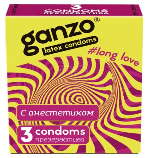 Презервативы для продления полового акта Ganzo Long Love 3 шт фото 1