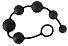 Анальные шарики Black Velvets Anal Beads чёрные фото 1