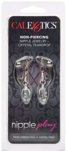 Зажимы на соски Nipple Play Non-Piercing Crystal Teardrop хрустальные капельки фото 2