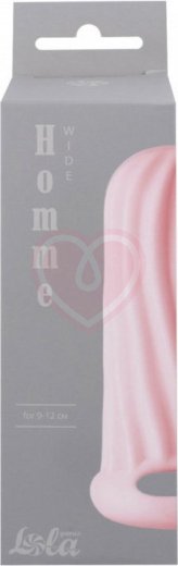 Насадка для увеличения диаметра с двусторонним рельефом Homme Wide для 9-12 см розовая фото 2