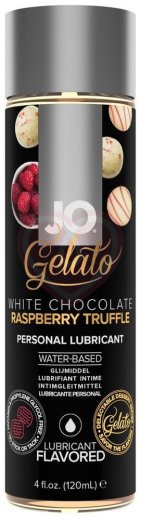 Съедобный лубрикант System JO H2O Flavored Gelato белый шоколад с малиной 120 мл фото 1