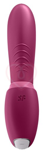 Гибкий вибратор с вакуумным стимулятором и приложением Satisfyer Sunray бордовый фото 4