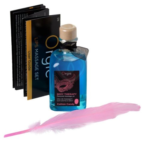 Масло для оральных ласк Orgie Lips Massage Set со вкусом сахарной ваты 100 мл фото 3