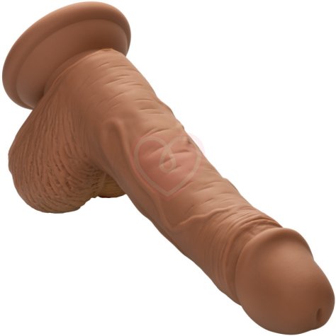 Фаллоимитатор с мошонкой на присоске Dual Density Silicone Studs 13 см коричневый фото 5