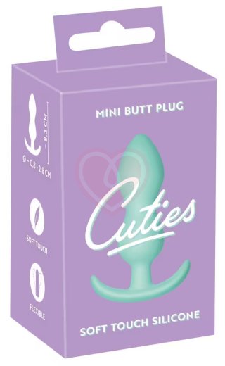 Рельефная анальная пробка Cuties Plugs зеленая фото 6