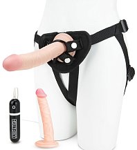 Трусики для страпона с двумя насадками Strap On Pegging Set