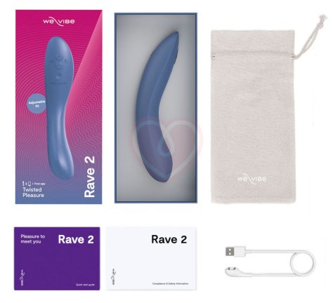 Вибратор для зоны G We-Vibe Rave 2 с управлением от приложения голубой фото 5