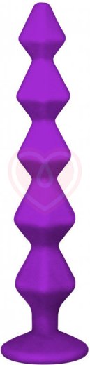 Анальная цепочка с кристаллом Emotions Buddy фиолетовая фото 1