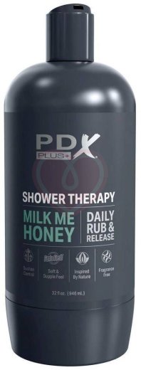 Мастурбатор вагина в бутылке геля Shower Therapy Milk Me Honey Light телесная фото 3