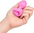 Анальная пробка с кристаллом сердцем и вибрацией b-Vibe Heart Shape Jewel Plug S/M розовая фото 3