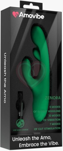 Вибратор кролик Amovibe Zenora зелёный фото 7