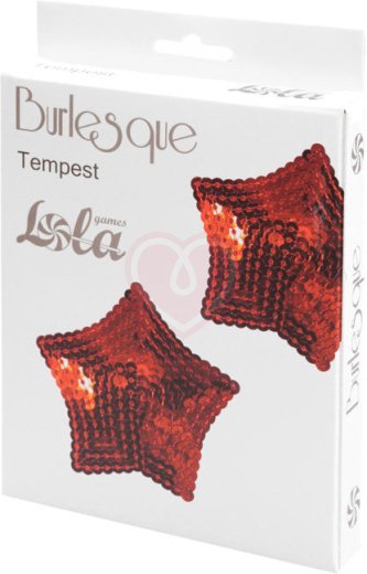 Пэстисы Burlesque Tempest звездочки из пайеток красные фото 2