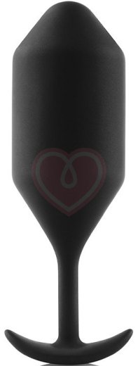 Утяжелённая анальная пробка для ношения b-Vibe Snug Plug 5 большая чёрная фото 1