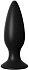 Анальная вибропробка Large Rechargeable Anal Plug большая черная фото 1