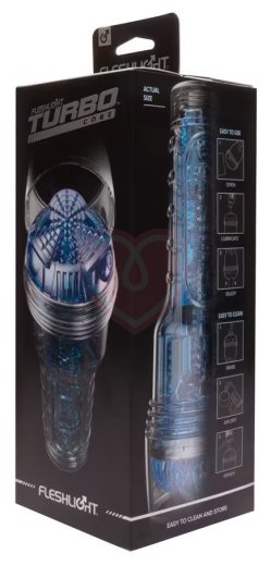 Мастурбатор с имитацией минета Fleshlight Turbo Core синий фото 4