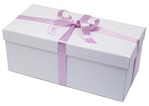 Высокая подарочная коробка 25х18 см белая