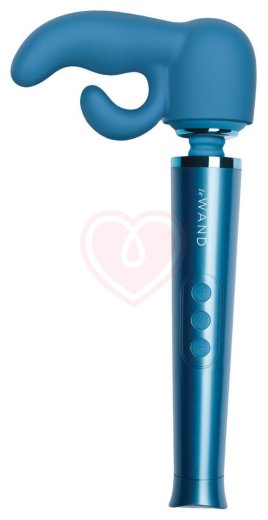 Утяжелённая насадка с двумя кончиками для массажёра Le Wand Petite Dual синяя фото 4
