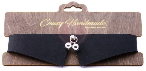 Кожаный чокер-воротничок с бубенчиками Crazy Handmade фото 1