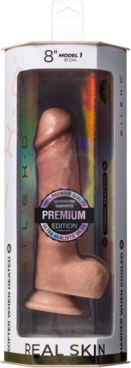 Реалистичный фаллоимитатор на присоске Silexd Model 1 Premium Real Skin телесный 21 см фото 6