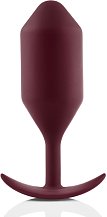 Утяжелённая анальная пробка для ношения b-Vibe Snug Plug 5 большая бордовая