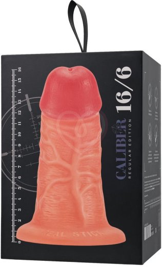 Реалистичный фаллоимитатор на присоске RealStick Caliber 16-6 телесный фото 12