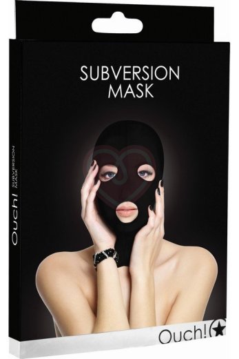Маска с вырезами для глаз и рта Ouch! Subversion Mask чёрная фото 2
