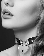 Чокер с замком сердце Bijoux Pour Toi чёрный